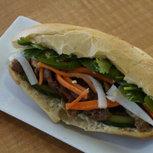Grilled pork sandwich